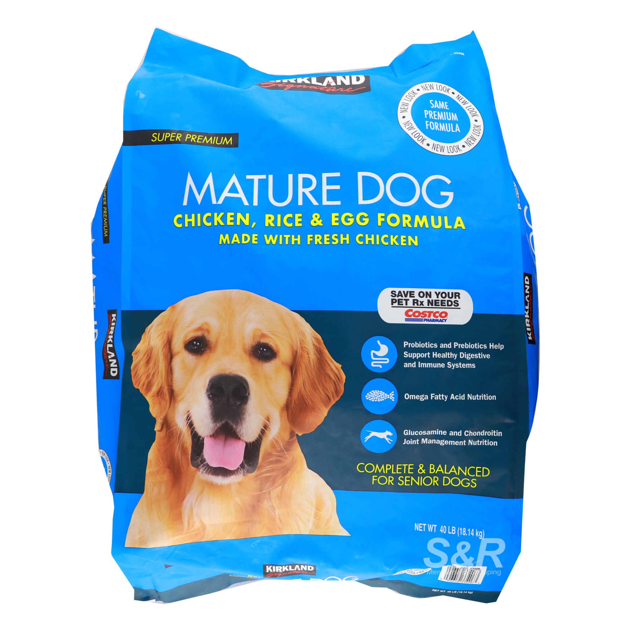 Kirkland Signature Mature Dog Chicken, Rice, and Egg Formula 18.14kg